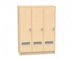 Flexeo Garderobenschrank Armadio, 3 Tren, mit Fachbden, Hhe 130,4 cm