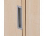 Flexeo Garderobenschrank Armadio, 3 Türen, mit Fachböden, Höhe 130,4 cm Muschelgriff (Zoom)