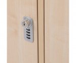 Flexeo Garderobenschrank Armadio, 3 Türen, mit Fachböden, Höhe 130,4 cm Zahlenschloss (Zoom)