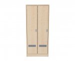 Flexeo Garderobenschrank Armadio, 2 Türen, mit Fachböden, Höhe 154,8 cm Zahlenschloss mit Lüftungsgitter 3 (Zoom)