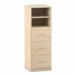 Flexeo Schrank, 3 groe Schubladen, 2 Fcher, Breite 48,1 cm