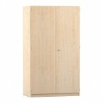 Flexeo Bastelschrank PRO, 3 Reihen, 12 Boxen Gr. M, 8 Fächer Ahorn honig geschlossen (Zoom)