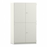 Flexeo Bastelschrank PRO, 3 Reihen, 9 Boxen Gr. M, 8 Fächer weiß geschlossen  (Zoom)