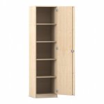 Flexeo Hochschrank mit 1 Drehtr und 5 Fcher, H x B: 190 x 48,1 cm