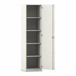 Flexeo Hochschrank mit 1 Drehtür und 5 Fächer, H x B: 190 x 48,1 cm weiß (Zoom)