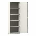 Flexeo Hochschrank mit 1 Drehtür und 4 Fachböden H x B: 190 x 64,1 cm weiß (Zoom)