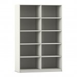 Flexeo Bibliotheksregal Herkules, hoch, Breite 126 cm weiß (Zoom)