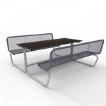 Erlau Sitz-Tisch-Kombination Harmony mit Massiv Tischplatte und Rückenlehne Sitz-Tisch-Kombination Harmony mit Massiv Tischplatte und Rückenlehne, Sitzteil Eisenglimmer (Zoom)