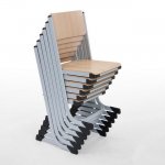Conen Stapelbarer Schülerstuhl Schülerstühle gestapelt  (Zoom)