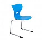 Conen Freischwinger Schulstuhl mit Kunststoff Sitzschale Stuhl himmelblau (Zoom)