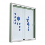 Conen Informationsvitrine mit Whiteboardrckwand