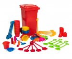 Betzold Sandspiel-Set mit Tonne, inkl. Aufbewahrung, 151-tlg.