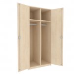 Conen Zweitüriger Garderobenschrank mit zwei Einlegeböden, Serie 472-1 Garderobenschrank (Zoom)