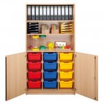 Conen Schrank mit Halbtren und 12 hohen ErgoTray Boxen