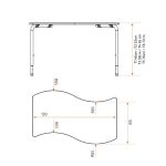 Mirplay Sch&uuml;lertisch Wave Abmessungen (Zoom)