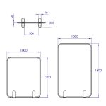 Mirplay Akustik-Stellwand Samos Abmessungen (Zoom)