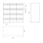 Mirplay Regal Annie mit flachen Boxen Abmessungen (Zoom)