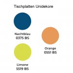 Halbrundtisch Mawell Unidekore Tischplatten (Zoom)