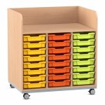 Flexeo Wickelkommode mit 24 kleinen Boxen Buche hell, bunt  (Zoom)