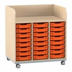 Flexeo Wickelkommode mit 24 kleinen Boxen Ahorn honig, orange  (Zoom)