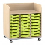 Flexeo Wickelkommode mit 24 kleinen Boxen Ahorn honig, hellgrün  (Zoom)