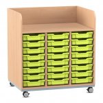 Flexeo Wickelkommode mit 24 kleinen Boxen Buche hell, hellgrün  (Zoom)