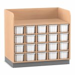 Flexeo Wickelkommode mit 20 großen Boxen Buche hell, weiß  (Zoom)