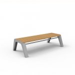 Erlau CityLine Bank Plaza air ohne Rckenlehne Iroko