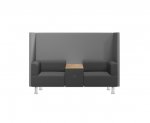 Betzold Soft-Seating BE SOFT Doppelsitzer mit Tisch, grau