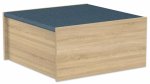 Betzold EduCasa Podest - Quadrat 75 x 75 cm Eiche natur, graublau (Zoom)