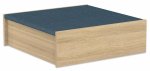 Betzold EduCasa Podest - Quadrat 75 x 75 cm Eiche natur, graublau (Zoom)