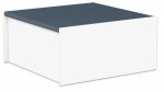 Betzold EduCasa Podest - Quadrat 75 x 75 cm weiß, graublau (Zoom)