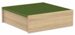 Betzold EduCasa Podest - Quadrat 75 x 75 cm Eiche natur, dunkelgrün  (Zoom)