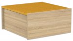 Betzold EduCasa Podest - Quadrat 75 x 75 cm Eiche natur, gelb (Zoom)