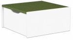 EduCasa Podest - Quadrat mit Rollkasten 75 x 75 cm weiß, dunkelgrün  (Zoom)