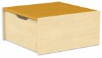 Betzold EduCasa Podest - Quadrat mit Rollkasten 75 x 75 cm Birke hell, gelb (Zoom)