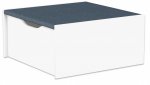 EduCasa Podest - Quadrat mit Rollkasten 75 x 75 cm weiß, graublau (Zoom)