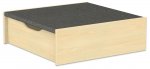 Betzold EduCasa Podest - Quadrat mit Rollkasten 75 x 75 cm Birke hell, grau (Zoom)