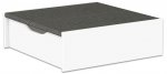 Betzold EduCasa Podest - Quadrat mit Rollkasten 75 x 75 cm weiß, grau (Zoom)