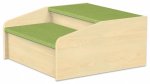 EduCasa Podest - Stufe 75 x 75 cm Birke hell, limette (Zoom)