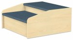 EduCasa Podest - Stufe 75 x 75 cm Birke hell, graublau (Zoom)