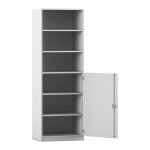 Flexeo Schrank, 6 Fächer, 1 Halbtür, Breite 64,1 cm grau, Tiefe 40 cm  (Zoom)