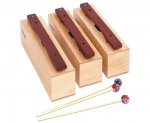 Betzold Musik Satz mit 3 Bass-Klangbausteinen, Hartholz Musik Satz mit 3 Bass-Klangbausteinen, Hartholz (Zoom)