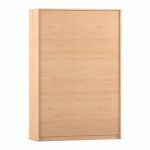 Flexeo Garagenschrank, 6 Fächer, 4 Rollcontainer, 16 große Boxen Buche hell Rückseite (Zoom)