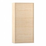 Flexeo Schiebetürenschrank, 12 Fächer, Mittelwand, 2 Türen, Breite 94,4 cm Ahorn honig Rückseite (Zoom)