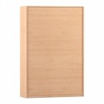 Flexeo Schiebetürenschrank, 12 Fächer, Mittelwand, 2 Türen, Breite 126,4 cm Buche hell Rückseite  (Zoom)