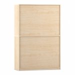 Flexeo Schiebetürenschrank, 12 Fächer, Mittelwand, 4 Türen, Breite: 126,4 cm Ahorn honig Rückseite (Zoom)