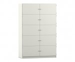 Flexeo Schließfachschrank, 10 geschlossene Fächer, Breite 126,4 cm weiß geschlossen (Zoom)