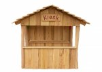Baumann + Trapp Spielhaus Kiosk stabiles Holzhaus mit großem Fenster nach vorne (Zoom)