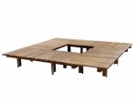 Baumann + Trapp Liegedeck Set aus 4 gleich großen Elementen aus witterungsbeständigem Kiefernholz (Zoom)
